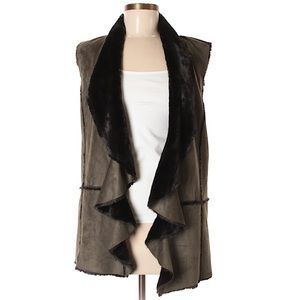 Dark green suede vest